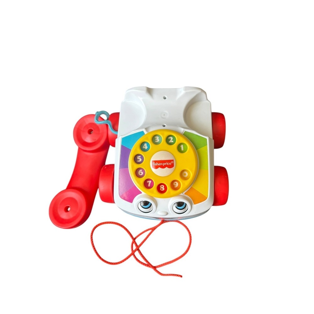 Fisher Price Chatter Telephone Pull Toy Phone Rainbow Dial Kids Toy - Picture 2 of 6